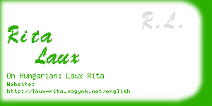 rita laux business card